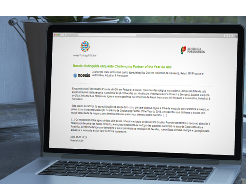 2019 05 31 Noesis Distinguida Enquanto Challenging Partner Da Qlik In Portugal Global