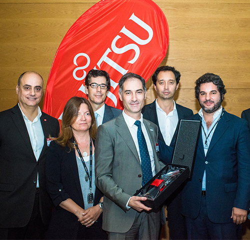 Equipa da Noesis a receber o prémio Partner of the Year pela Fujitsu