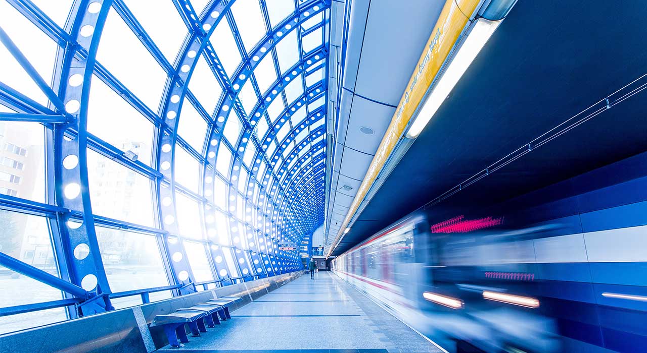 train station in timelapse represents the Public Institutions