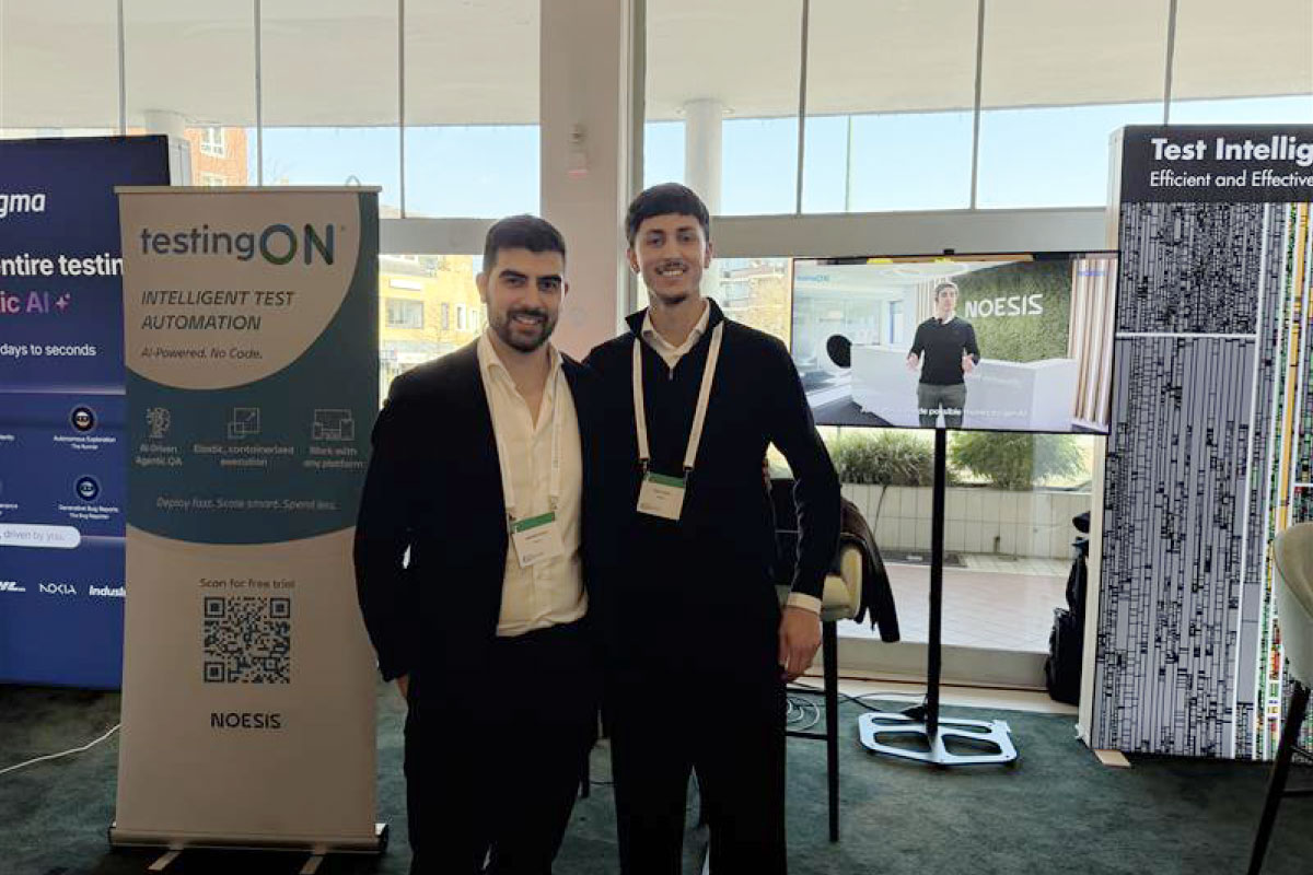 Noesis team at the testingON booth at Test Automation Days 2026