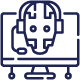 Application and AI solution development icon powered by intelligent agents
