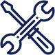 Maintenance and technical support icon