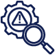 Icon representing faster detection of energy consumption deviations and anomalies