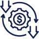 Icon representing reduced exposure to energy price volatility