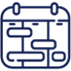 Icon representing smarter production planning driven by energy data